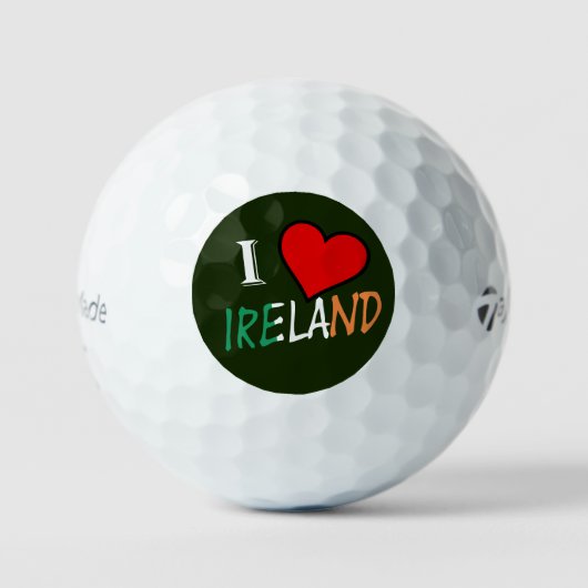 Balles De Golf I Heart Ireland superposition tmtp5 gbcnt (Recto)