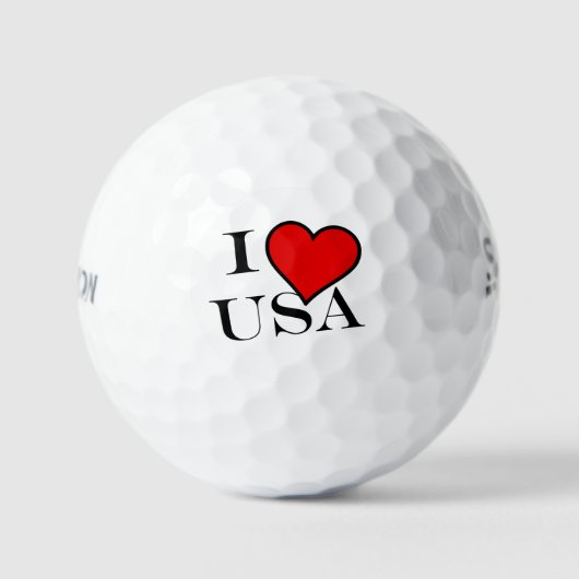 Balles De Golf I Heart USA bk ssf gbcnt (Recto)