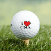 Balles De Golf I Heart USA bk ssf gbcnt (T-shirt Insitu)