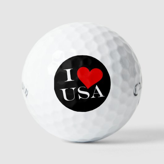 Balles De Golf I Heart USA en poids css gbcnt (Recto)