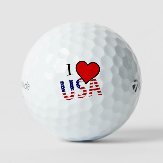 Balles De Golf I Heart USA superposition tmtp5 gbcnt (Recto)