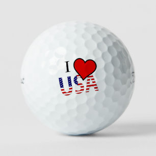 Balles De Golf I Heart USA superposition tpv1 gbcnt