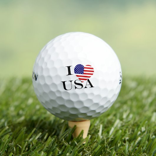 Balles De Golf I Heartflag USA bk ssf gbcnt (T-shirt Insitu)