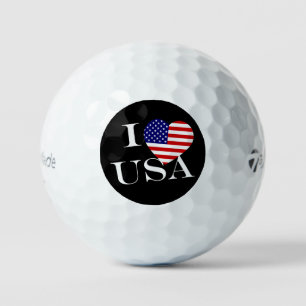 Balles De Golf I Heartflag USA wt tmtp5 gbcnt