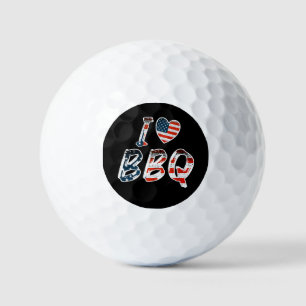 Balles De Golf I Love BBQ, American Patriotic