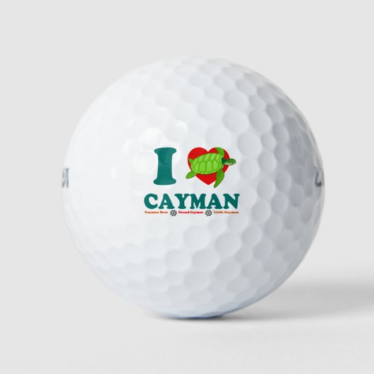 Balles De Golf I Love Cayman (Devant)