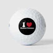 Balles De Golf I Love Mashed Potatoes Thanksgiving Diner Cadeau (Devant)