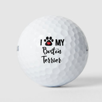 Balles De Golf I Love my Boston Terrier