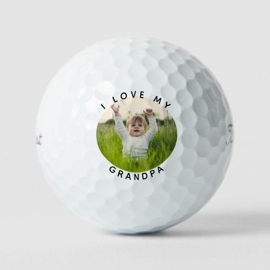 Balles De Golf I love My Grandpa Grandchild Photo Titleist (Recto)