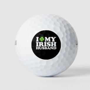 Balles De Golf I Love My Irish Husband Couple St Patrick's Day