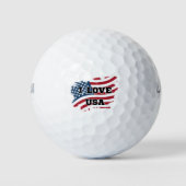 Balles De Golf I Love USA (Devant)