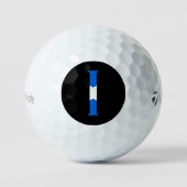 Balles De Golf I Monogramme superposé sur le drapeau écossais tmt (Recto)