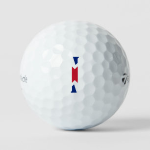 Balles De Golf I Monogramme superposé sur Union Jack Flag tmtp5 g