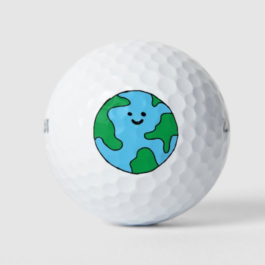 Balles De Golf Icône écologique mondiale Joyeux Clipart de la Ter (Devant)