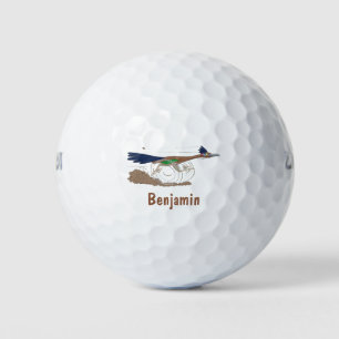 Balles De Golf Illustration amusante de la caricature d'oiseau du