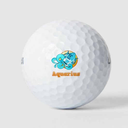 Balles De Golf Illustration Aquarius (Devant)
