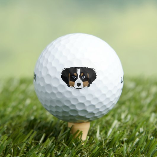 Balles De Golf Illustration Bernese Mountain Dog (T-shirt Insitu)