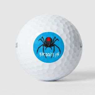 Balles De Golf Illustration d'araignée noire effrayante