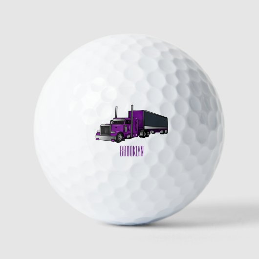 Balles De Golf Illustration de camion semi-remorque (Recto)