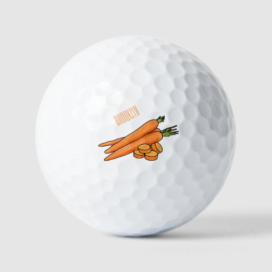 Balles De Golf Illustration de carotte (Recto)