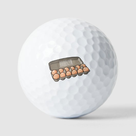 Balles De Golf Illustration de carton d'oeufs (Recto)