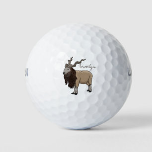 Balles De Golf Illustration de chèvre de Markhor
