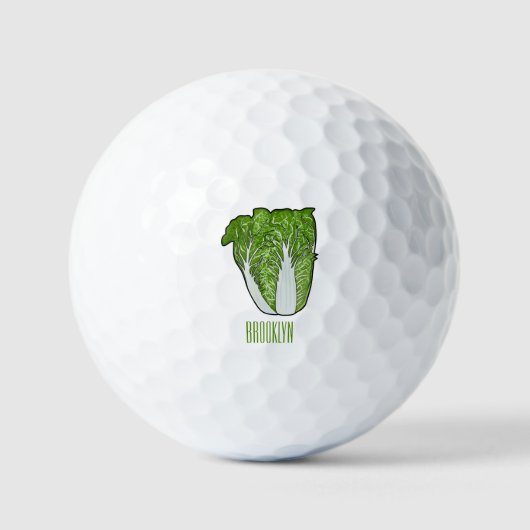 Balles De Golf Illustration de chou chinois (Recto)