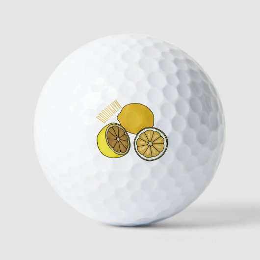 Balles De Golf Illustration de citron (Recto)