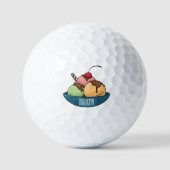 Balles De Golf Illustration de crème glacée (Recto)
