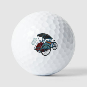 Balles De Golf Illustration de cyclo-pousse