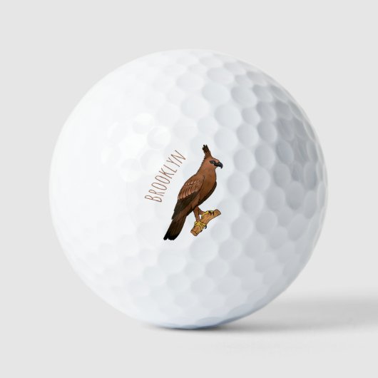 Balles De Golf illustration de dessin animé d'aigle de Java (Recto)