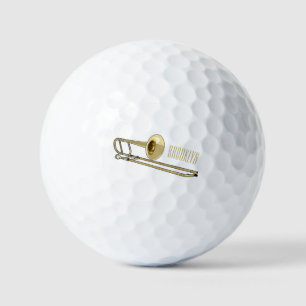 Balles De Golf Illustration de dessin animé de Trombone