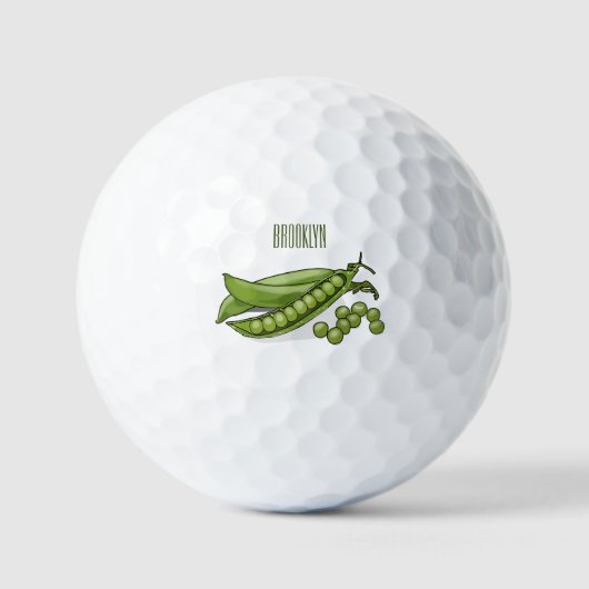 Balles De Golf Illustration de dessin de pois (Recto)