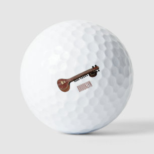 Balles De Golf Illustration de dessin de Sitar