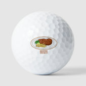 Balles De Golf Illustration de dessin de steak (Recto)