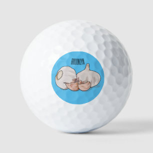 Balles De Golf Illustration de dessin sur l'ail