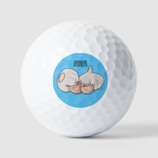 Balles De Golf Illustration de dessin sur l'ail (Recto)