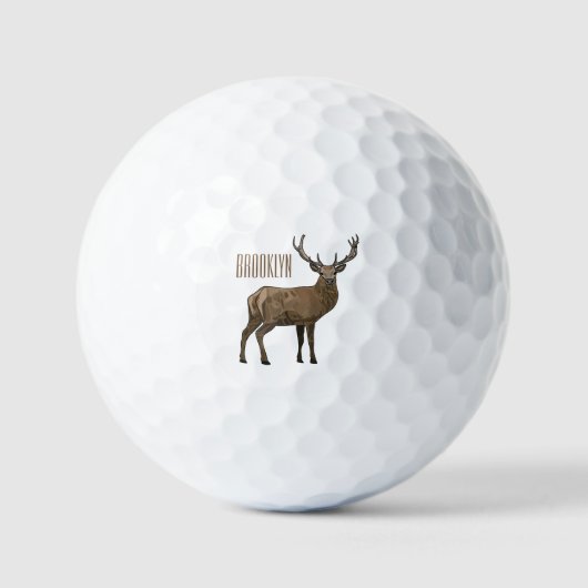 Balles De Golf Illustration de dessin sur le cerf (Recto)