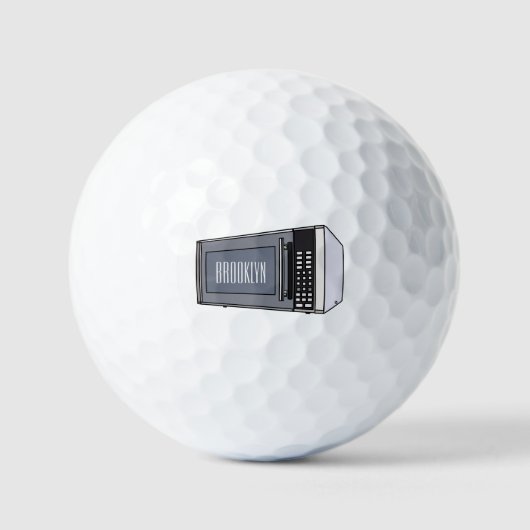 Balles De Golf Illustration de dessin sur micro-ondes (Recto)