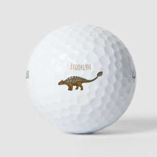 Balles De Golf Illustration de dinosaure blindé Ankylosaurus