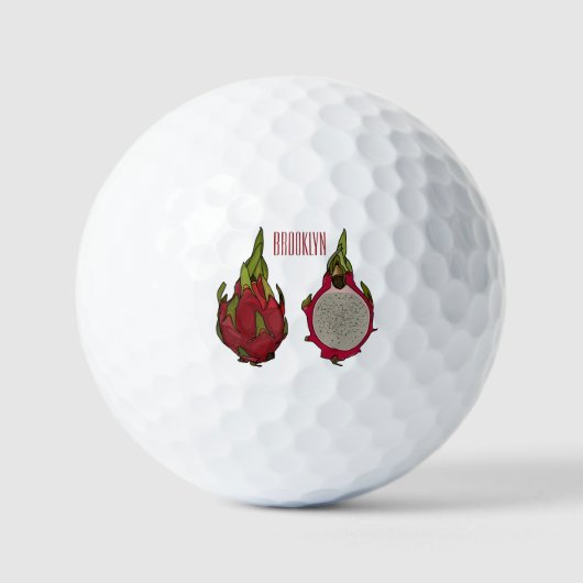 Balles De Golf Illustration de dragon fruit (Recto)