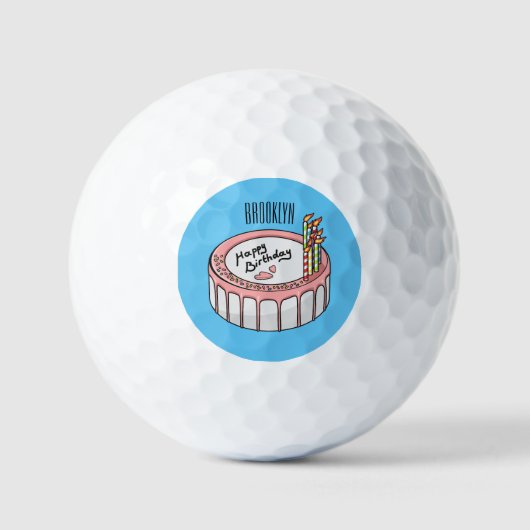 Balles De Golf Illustration de gâteau d'anniversaire (Recto)