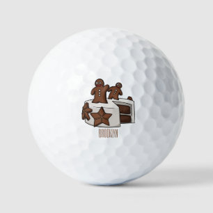 Balles De Golf Illustration de gâteau de pain d'épices