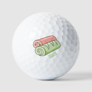 Balles De Golf Illustration de gâteau suisse roll / roll