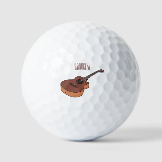 Balles De Golf Illustration de guitare acoustique (Recto)