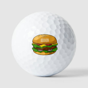 Balles De Golf Illustration de Hamburger