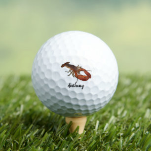 Balles De Golf Illustration de homard personnalisée