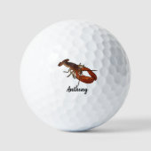 Balles De Golf Illustration de homard personnalisée (Recto)