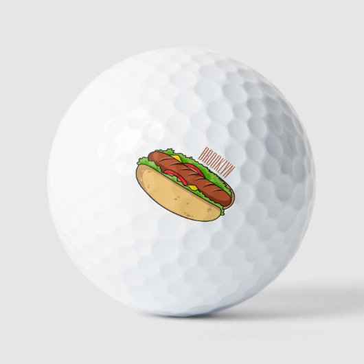 Balles De Golf Illustration de Hot dog (Recto)
