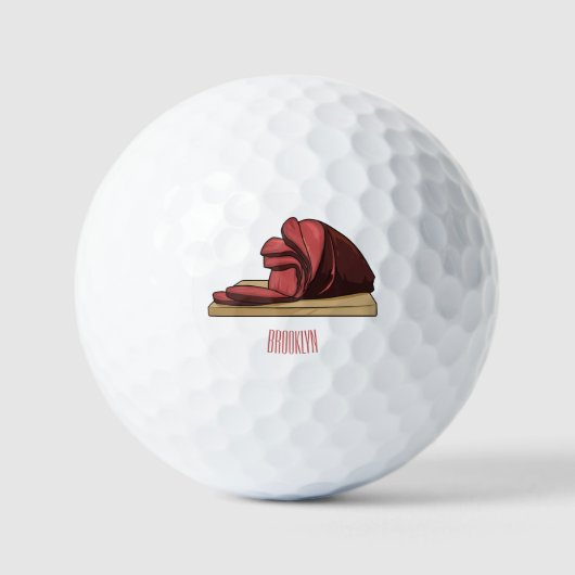 Balles De Golf Illustration de jambon (Recto)